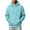 Light Blue 15#, variant on Men’s Loose Fit Hooded Pullover Sweatshirt, Soft Brushed Hoodie with Kangaroo Pocket & Drawstring Hood, Casual Long Sleeve Hood Top for Daily Life Sports Street Fashion Light Green 2XL