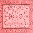 thumbnail image 1 of Ahgly Company Machine Washable Indoor Square Oriental Red Modern Area Rugs, 8' Square, 1 of 4