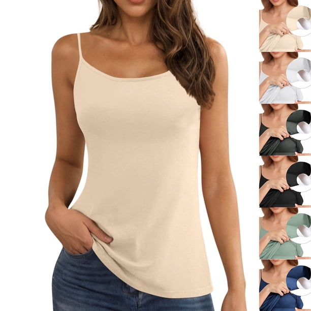 Sudadera con capucha para mujer,Camisola sin mangas con cuello en V para mujer, camiseta de tirantes lisa de verano, tejido elástico suave, ropa informal para el hogar o la oficina, sopatenor