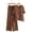 Coffee, variant on MOJOGO Women's 2 Piece Outfits V Neck 3/4 Sleeve Top and Wide Leg Pants Casual Summer Two Piece Set for Daily Resort Holiday Lounge Yellow L