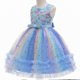 thumbnail image 1 of Vestido de princesa, vestido sin mangas con estampado de arcoíris para niñas pequeñas, vestido de malla de tul estilo corte para disfraz de fotografía de fiesta y vacaciones, 1 of 5