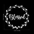 thumbnail image 4 of Vinyl Wall Art Decal - Blessed - 22" x 22" - Cute Trendy Grateful Inspirational Thanksgiving Season Quote Wreath Shape Sticker For Office Storefront Coffee Shop School Entryway Door Apartment Decor, 4 of 4