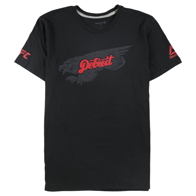 Reebok T-Shirt Graphique de Detroit pour Hommes, Noir, Petit