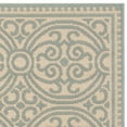 thumbnail image 5 of SAFAVIEH Outdoor LND134K Linden Collection Aqua / Cream Rug, 5 of 6