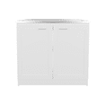 thumbnail image 6 of Rainlex Zurich 39" Utility Sink Cabinet with Stainless Steel Sink, White Two-Door Base Cabinet with Shelves for Kitchen, 6 of 9