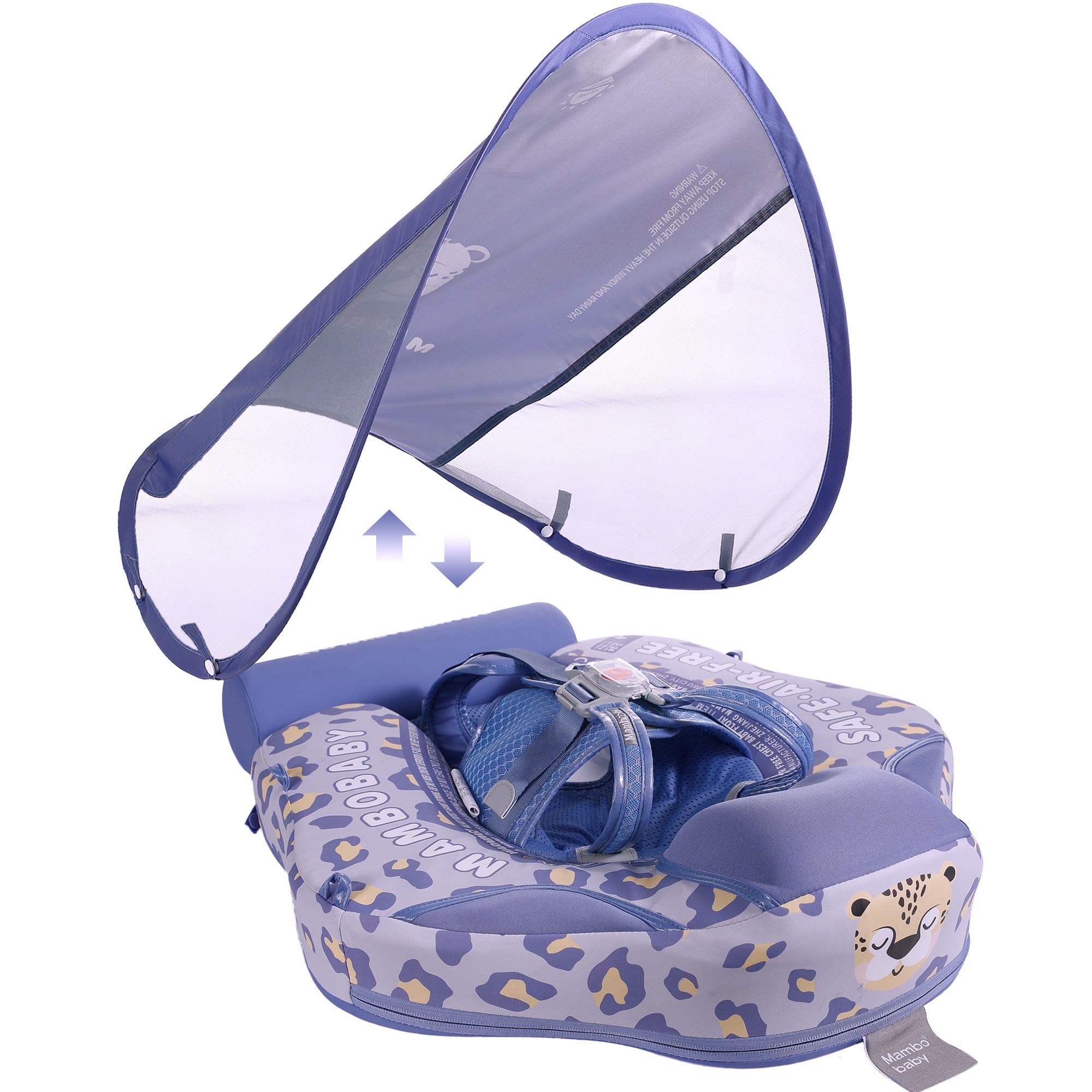 HECCEI Mambobaby Baby Float Noninflatable with Canopy Add Tail Baby