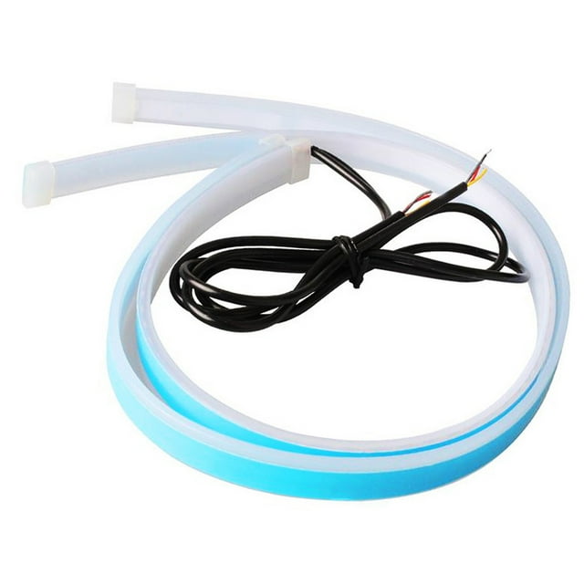 Daytime Running Lights Led Automobile Led Daytime Running Light Guide Bar Scanning Two-Color Turn Signal Streamer Decorative Light Automobile Led Daytime Running Light Guide Bar 2Pcs