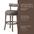 thumbnail image 3 of Maven Lane Alexander Bar Stool, Reclaimed Oak Finish w/ Ronan Stone Vegan Leather, 3 of 6