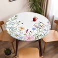 thumbnail image 5 of Wildflowers Elastic Fitted Round Table Cover Waterflowers Waterproof Outdoor Tablecloth for Holiday Party, Picnic, Patio & Dining Fits Tables Up to 36"-44", 5 of 8