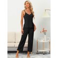 thumbnail image 2 of DARING DIVA Women's Soft Modal Sleeveless Pajama Sets XL Black, 2 of 6