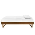 thumbnail image 4 of Platform Bed Frame, Twin Size, Wood, Brown Walnut, Modern Contemporary Urban Design, Bedroom Master Guest Suite, 4 of 7
