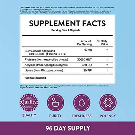Probiotic Intensive Bowel Support Capsule, 96 Count