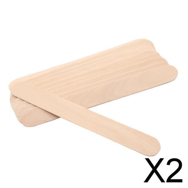 Barras aplicadoras de cera,Palos de espátula para cera,Palitos de frijoles encerados,Palos de depilación,Espátulas para cera 2 piezas