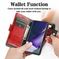 thumbnail image 5 of For Samsung Galaxy S22 Ultra 5G Leather Phone Case Wallet Folio Flip Cover Casual Business, [RFID Blocking] Multi Hidden Anti-theft Card Holder Cash Slot, Side Magnetic Buckle, Stand Support,Red, 5 of 11