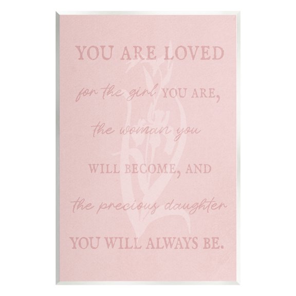 Stupell Industries Daughter You Are Loved Inspirational Painting Unframed Art Print Wall Art, 10 x 15