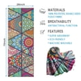 thumbnail image 2 of Multicolor Ethnic Geometric Pattern Hot Yoga Mat Towel Non Slip for Hot Yoga - Quick-Drying Yoga Mat Cover with 4 Corner Pockets with Travel Bag - Hot Yoga Towel Non Slip 74"x26", 2 of 6