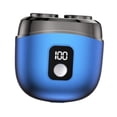 thumbnail image 2 of Bunblic Rasoir Électrique 5 W Rechargeable Machine de Rasage de Barbe pour Hommes Voyage Camping Bleu, 2 of 8