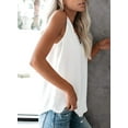 thumbnail image 3 of Anyjoin Women Sexy V Neck Lace Tank Tops Summer Sleeveless Chiffon Blouses, 3 of 5