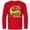 Red, variant on Inktastic 100 Days of School Cute Green Dragon Long Sleeve Youth T-Shirt