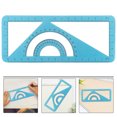 thumbnail image 2 of Drawing Ruler Tool Metal Scale Drawing Accessory Ruler Office Protractor Measuring Tool, 2 of 8