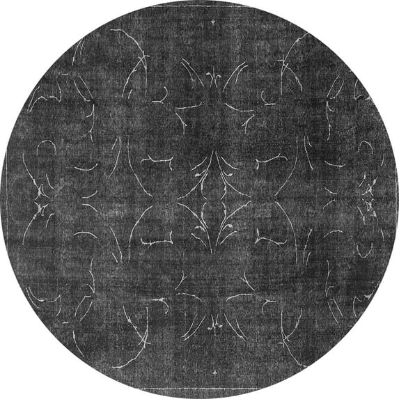 Ahgly Company Indoor Round Persian Gray Traditional Area Rugs, 5' Round