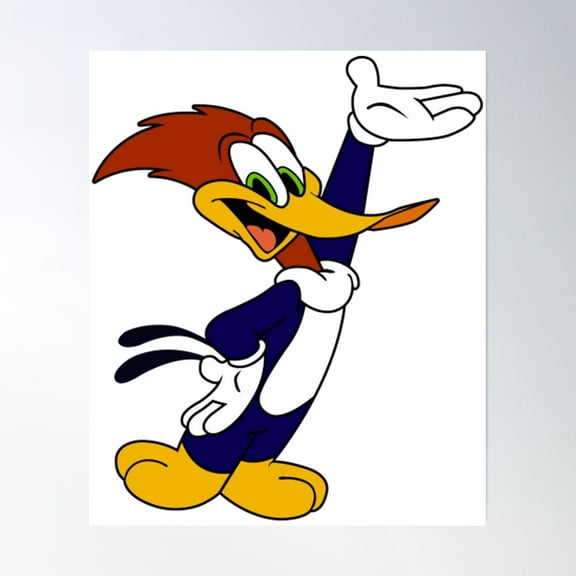 Woody Woodpecker Retro Poster Wall Art, Modern Wall Decor, 8x12 UNFRAMED