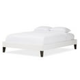 thumbnail image 2 of Baxton Studio Lancashire Modern and Contemporary White Faux Leather Upholstered Queen Bed Frame with Tapered Legs, 2 of 5