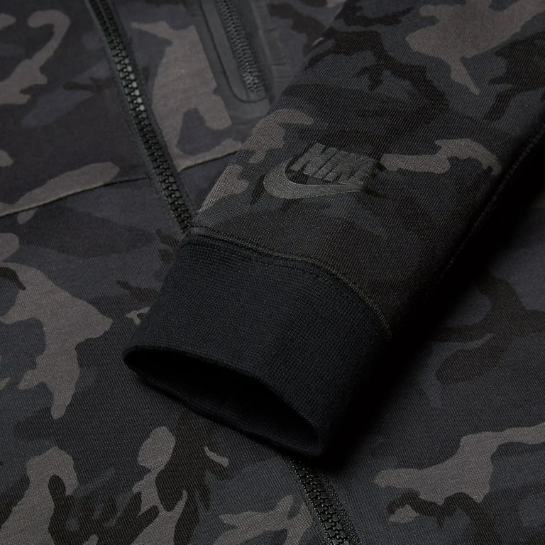 burgemeester Bekwaam snor Nike Tech Fleece Camo Men's Full Zip Hoodie Black Camouflage 678950-233 -  Walmart.com