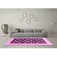 thumbnail image 3 of Ahgly Company Indoor Square Oriental Pink Traditional Area Rugs, 6' Square, 3 of 4