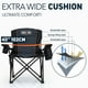 thumbnail image 3 of Overmont Silla plegable de gran tamaño para camping, soporte de 450 libras con bolsillos acolchados para enfriar, sillas plegables resistentes para deportes, jardín, playa, pesca, color negro, 3 of 5