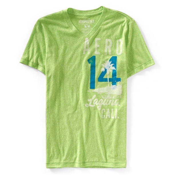 Camiseta gráfica Aeropostale Laguna para hombre verde pequeña