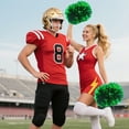 thumbnail image 3 of YOUHO Cheerleading Pom Poms with Baton Handle for Team Spirit Sports Dance Cheering Kids Adults(2 packs), 3 of 7