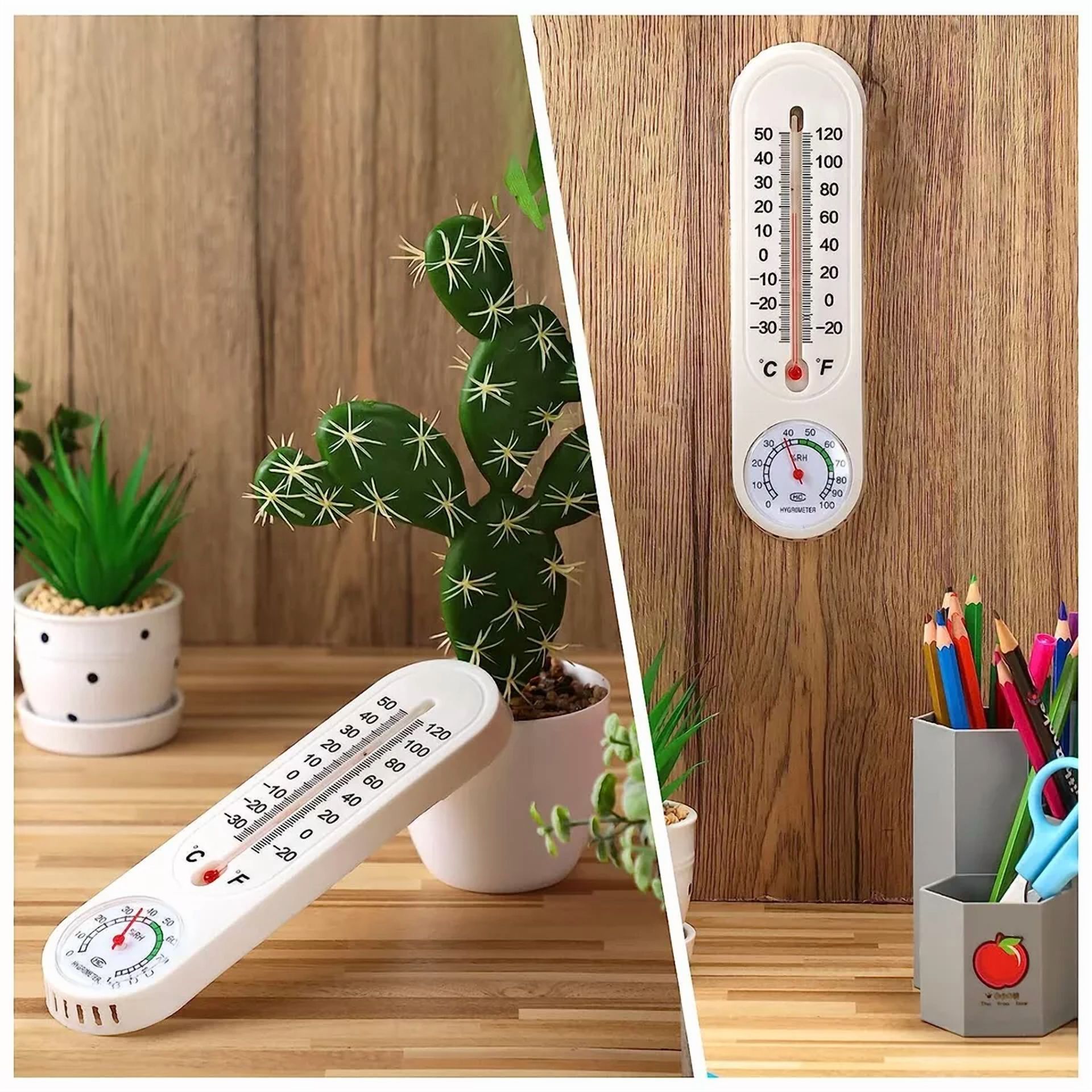 Wall Thermometer Humidity Meter Indoor Outdoor Mount Garden Greenhouse Home Us