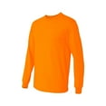 thumbnail image 4 of Hi-Vis Adult Long Sleeve T-Shirt, Gildan Safety Orange Workwear 50/50 cotton/polyester Tee 5.3oz, S, 4 of 5