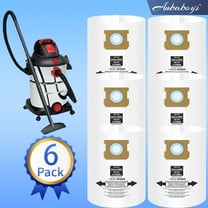 6-Pack Disposable Collection Filter Bags,Fits Shop-Vac 10-14 Gallon Vacuum Disposable Filter Bags, 90662, Type F