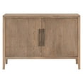 thumbnail image 3 of Wooden Storage Cabinet Sideboard with 2 Metal Handles and 2 Doors, Modern Console Table Buffet Cabinet with Storage Shelf, 3 of 4