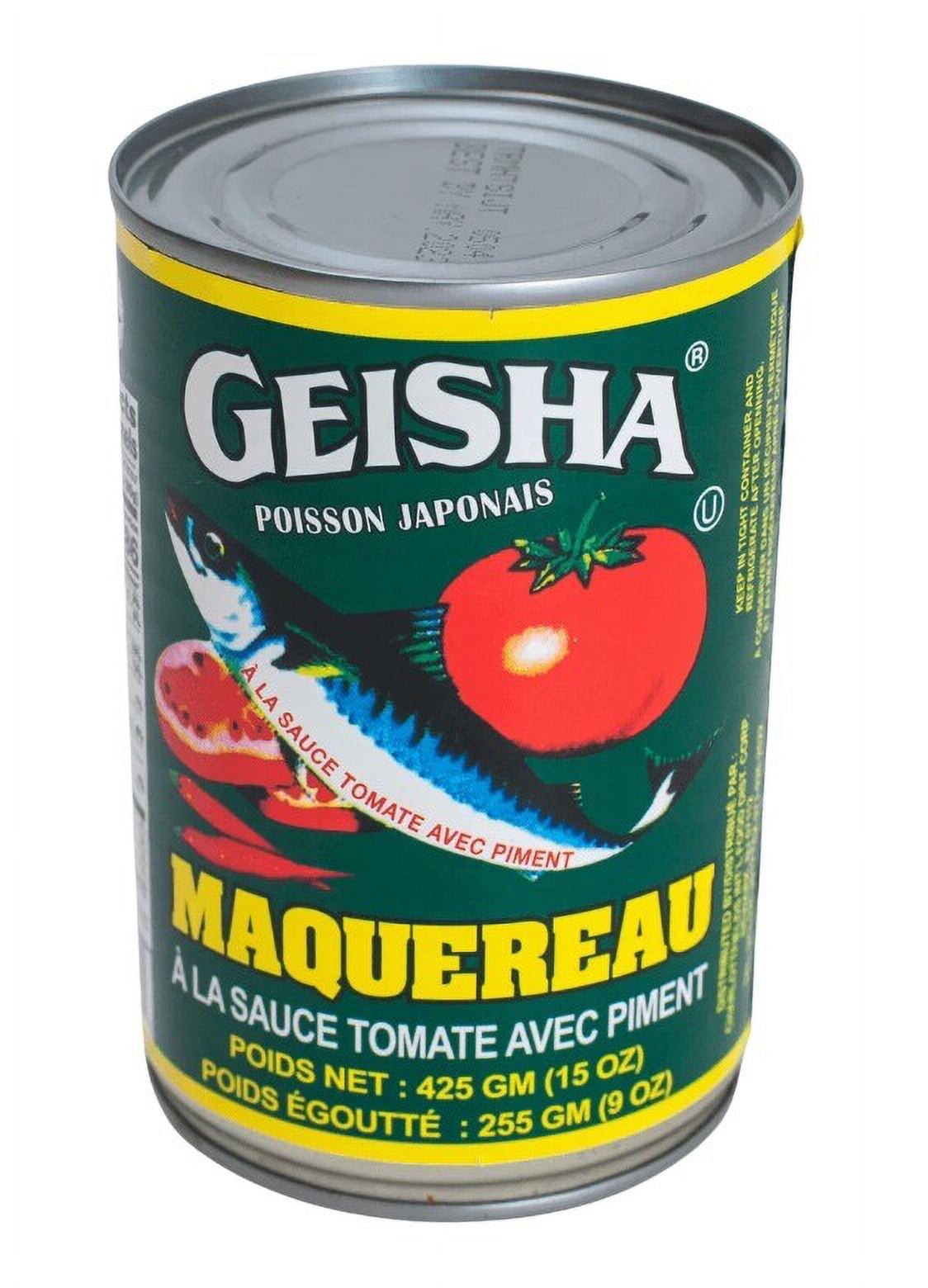 Geisha Mackerel in Tomato Sauce with Chili 425 GM / 15oz. - Green (Pack of 3)