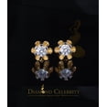 thumbnail image 2 of Diamond Celebrity's 0.50ct VVS D Moissanite 925 Silver Yellow Buttercup Stud Earrings for Men&Women, 2 of 12