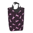 thumbnail image 2 of KLL Breast Cancer Awareness3 Laundry Hamper,Large Canvas Fabric Lightweight Storage Basket Toy Organizer Dirty Clothes Collapsible Waterproof, 2 of 6