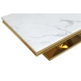 thumbnail image 3 of Titan Beige/Gold Faux Marble Dining Set (5-piece), 3 of 4