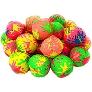 Water Bomb Splash Balls [24 Pack] Mini 2" Reusable Water Balloons Water Absorbent Ball - Kids Pool Toys, Outdoor Water Activities for Kids, Pool Beach Party Favors. Water Fight Games by 4E's Novelty