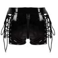 thumbnail image 6 of Women Sexy Leather Boxer, Sexy Zipper Open Crotch, Shiny Latex Underwear Crotchless, 6 of 6