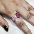 thumbnail image 3 of Natural Ruby Ring, Rough Ruby Adjustable Ring, July Birthstone, Double Stone, 925 Sterling Silver, Womens Ring, Christmas, Thanksgiving, Handmade, Statement Jewelry, Raw Gemstone Jewelry, 3 of 6