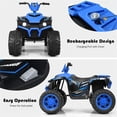 thumbnail image 4 of Pemberly Row 12V Kids 4 Wheeler ATV Quad Ride On Car w/ LED Lights Music USB, 4 of 9