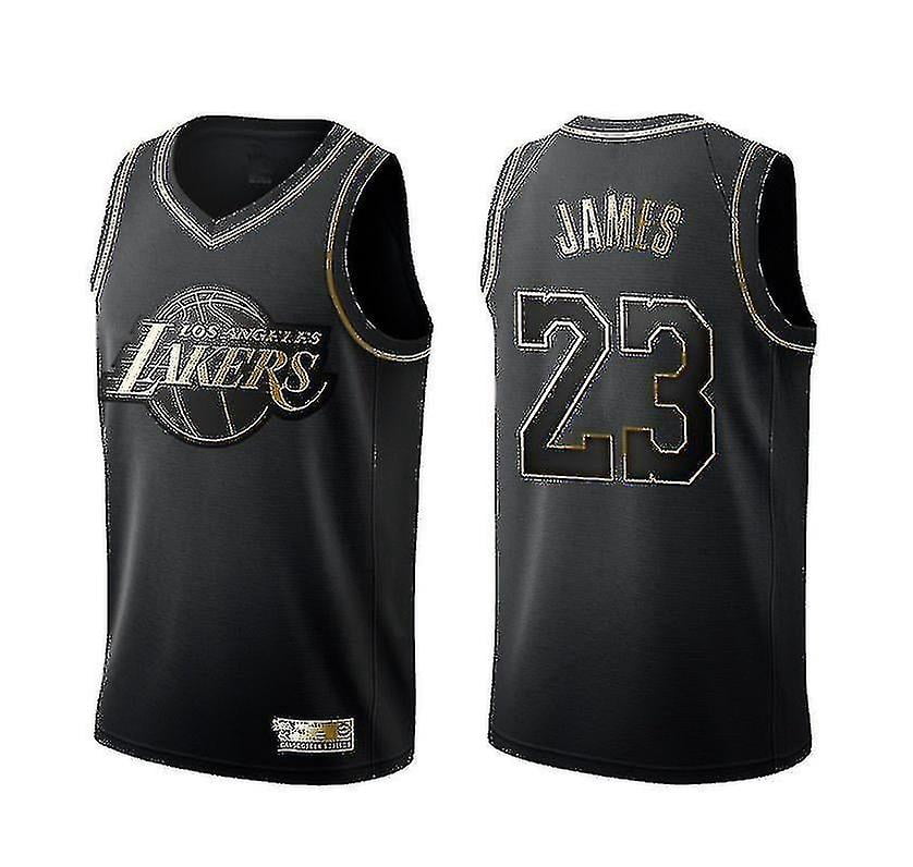 lebron james black and gold lakers jersey