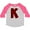 Heather and Hot Pink, variant on Red Buffalo Plaid Initial K Boys or Girls Toddler T-Shirt