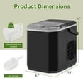 thumbnail image 3 of Costway Countertop Ice Maker Portable Ice Making Machine 6-13 Mins 9 Ice 26.5 lbs/24 Hrs Black, 3 of 10
