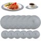 thumbnail image 1 of Manteles Individuales Redondos con 6 Piezas y Portavasos 6 Pieza Posavasos para Comedor Antideslizantes lavables Tapetes Redondos Resistentes al Calor y a las Manchas Manteles Individuales Hotel(Gris), 1 of 4