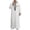 White, variant on Thobes Men Muslim Long Sleeve Zipper Hooded Thobe Men Embroidered Thobe Men Eid Clothes Muslim Prayer Clothes