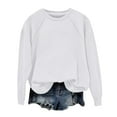 thumbnail image 4 of Women's Crewneck Sweatshirts, Comdrip Women's Casual Long Sleeve Crewneck Sweatshirt Soft Comfy Loose Fit Pullover Top for Everyday Wear Black Womens Oversized Sweatshirt White 3XL, 4 of 4